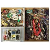 Gp vintage jewelry, etc. incl bead necklaces,