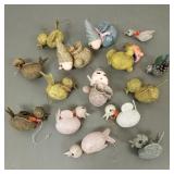 15 vintage figural papier-mache & glitter
