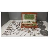 Gp Asst silverplate, pewter, etc incl set of