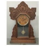 Antique Ingraham oak gingerbread clock-