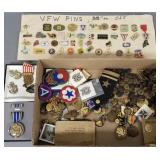 Gp military, etc. insignia, buttons, medals incl