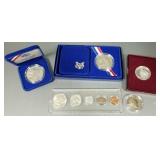 Gp U.S. silver coins incl 1964 type set & 4 proof