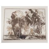 Auguste Lepere woodcut "L