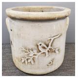 Lg signed pottery crock/ jardiniere- 13 1/2"H