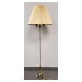 Stamped Artemis Studio brass candlestick lamp