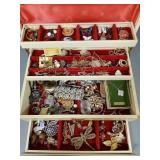Gp vintage, etc. jewelry in jewelry box incl