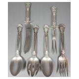 6 pcs Gorham Chantilly sterling silver flatware-