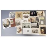 Gp art prints & ephemera incl Louis Icart,