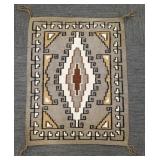 Small woven Navajo rug- approx. 24" x 30"