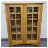 Stickley contemporary mission oak 2 door bookcase