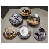 36 assorted limited edition, etc wildlife plates