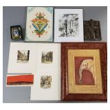 Gp asst. artworks, etc. incl pencil signed