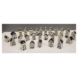 27 KLM miniature Delft blue house bottles- 4 3/8"H