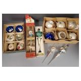 Gp vintage large blown glass Christmas ornaments,