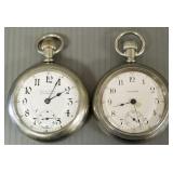 2 vintage pocket watches: Charles J. Dale in