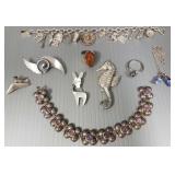 Small group sterling silver jewelry incl bracelet