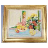 Albert signed still life oil painting on canvas