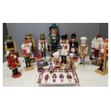 Over 15 wooden nutcrackers- 18"H tallest