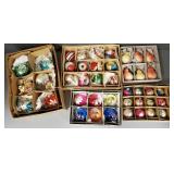 Gp over 40 vintage hand decorated glass Christmas