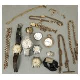 Gp antique/ vintage watches & watch chains incl.