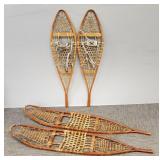 2 pr. wooden snowshoes: one stamped U.S. 1941