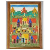 G (Georges) Auguste signed Haitian oil painting