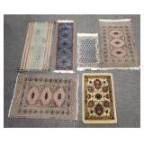 6 asst sm oriental etc rugs, largest 3