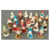 21 asst. vintage pinecone, etc. elf figures- some