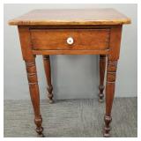 Antique pine 1 drawer stand- 27 3/4"H 20"W 17 3/4"