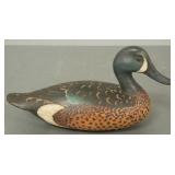 Marty Hanson signed blue winged teal duck decoy-