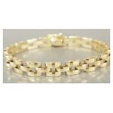 14K gold Italy bracelet- 13.4g- 7"L