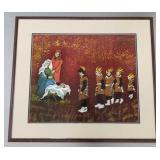 Bowen (Dorothy) signed batik on cotton "Los