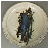 Lg. artisan signed stoneware charger- 15 3/4"D