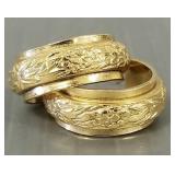 14K gold small hoop earrings- 4.6g (no backs) 1/2"