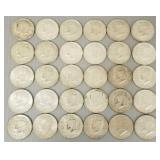 30- 40% silver Kennedy 1/2 dollars