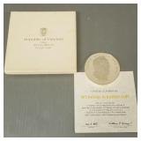 Sterling silver Panama 20 Balboas medallion-