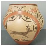 D.P. Lucero Zia signed Pueblo pottery vase