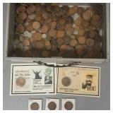 Large gp foreign coins incl English large pennies,