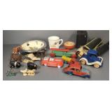 Gp vintage small toys, etc incl Pluto mug,