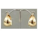 14K gold hoop earrings- 4.2g- 7/8"