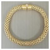 18K gold Italian flex link bracelet- designer Fope