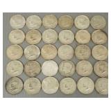 30- 40% silver Kennedy 1/2 dollars