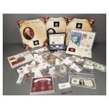 Gp U.S. coins & currency incl some silver & 1