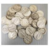 60 U.S. silver dimes- asst. types