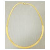 14K gold Italy reversible snake chain necklace-