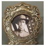 Antique ornate sterling dresser frame- 7" x 6"