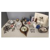 Group incl mid-century Welby wall clock,