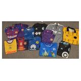 12 soccer shirts- assorted logos & sizes incl