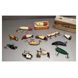 14 vint. fishing lures incl Heddon (some