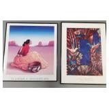 2 framed Southwest poster prints- R.C. Gorman